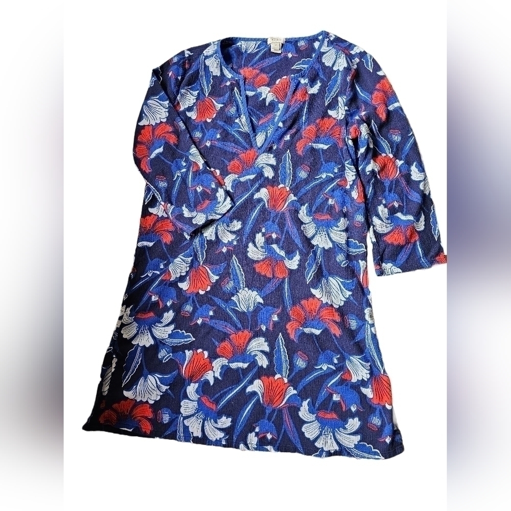 Jcrew blue floral cover-up size XS